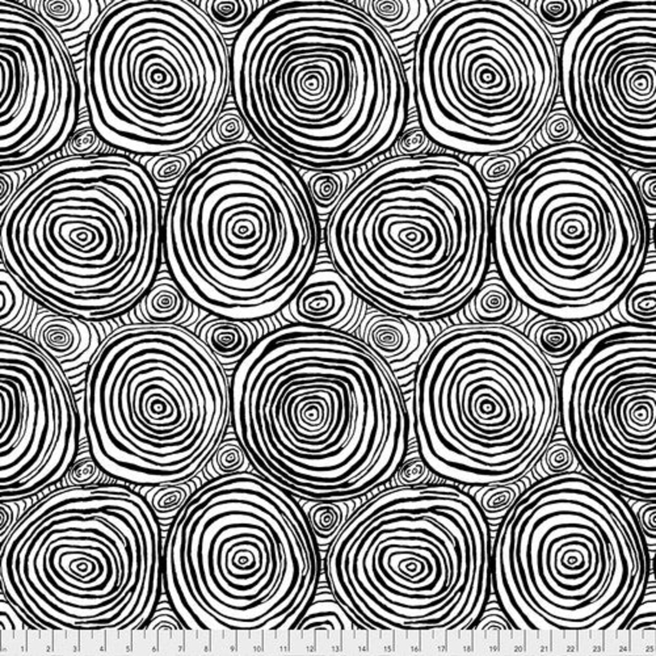 Fabric FreeSpirit Kaffe Collective Black Onion Rings by the Quarter Yard PWBM070.BLACK